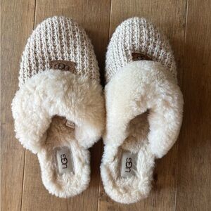 UGG Faux Shearling Cream Slippers